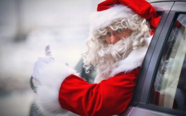Santa-driving-car-instead-of-reindeer-760x507
